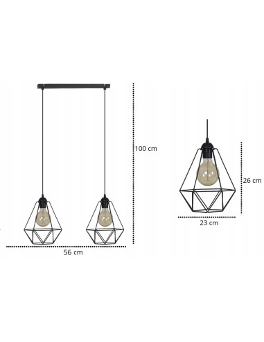 Lampa wisząca EDISON Fusion – minimalistyczna elegancja z personalizacją koloru dla salonu i jadalni.