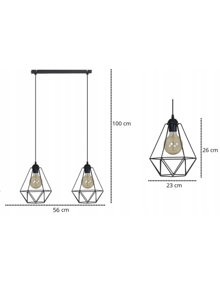 Lampa wisząca EDISON Fusion – minimalistyczna elegancja z personalizacją koloru dla salonu i jadalni.