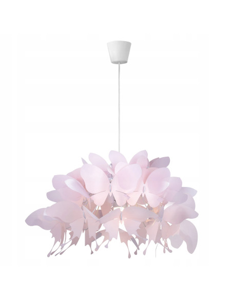 Lampa wisząca FARFALLA - różowe motyle, stylowy akcent do pokoju dziecięcego i nowoczesnych wnętrz.