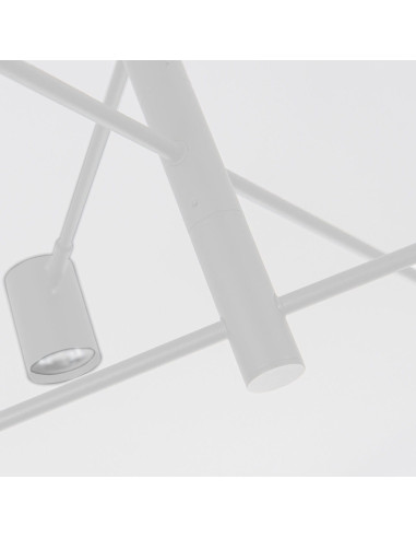 Elegancka lampa wisząca SNOW z regulowanymi ramionami, 6-punktowe oświetlenie, nowoczesny design w bieli