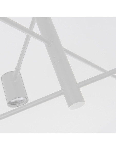 Elegancka lampa wisząca SNOW z regulowanymi ramionami, 6-punktowe oświetlenie, nowoczesny design w bieli