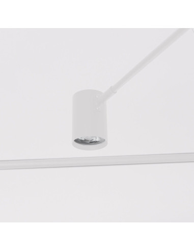 Elegancka lampa wisząca SNOW z regulowanymi ramionami, 6-punktowe oświetlenie, nowoczesny design w bieli