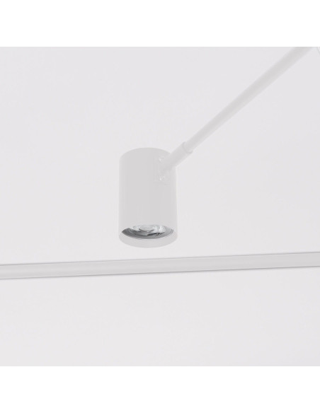 Elegancka lampa wisząca SNOW z regulowanymi ramionami, 6-punktowe oświetlenie, nowoczesny design w bieli