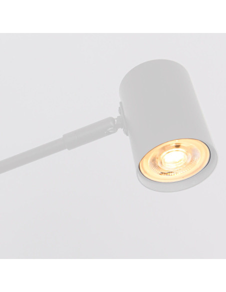 Elegancka lampa wisząca SNOW z regulowanymi ramionami, 6-punktowe oświetlenie, nowoczesny design w bieli