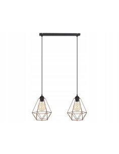 Lampa wisząca EDISON FUSION czarna – nowoczesny design, regulowana wysokość do biura, salonu i kawiarni.