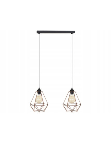 Lampa wisząca EDISON FUSION czarna – nowoczesny design, regulowana wysokość do biura, salonu i kawiarni.