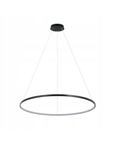 Nowoczesna czarna lampa wisząca LED RING z regulacją barwy światła - elegancki design od Light Prestige