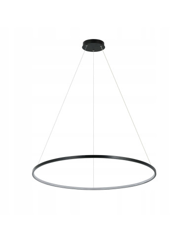 Nowoczesna czarna lampa wisząca LED RING z regulacją barwy światła - elegancki design od Light Prestige