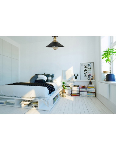 Plafon EDISON z metalowym kloszem i złotą rączką - elegancka lampa do kuchni i jadalni w stylu retro-modern