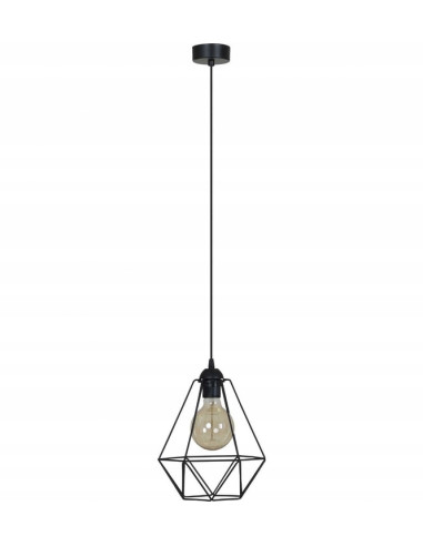 Lampa wisząca minimalistyczna EDISON E27 z metalowym kloszem – eleganckie oświetlenie do biura i jadalni