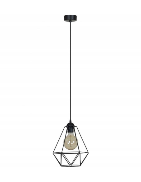 Lampa wisząca minimalistyczna EDISON E27 z metalowym kloszem – eleganckie oświetlenie do biura i jadalni