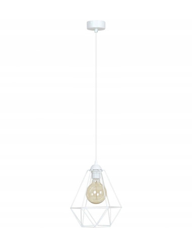 Lampa wisząca minimalistyczna EDISON E27 z metalowym kloszem – eleganckie oświetlenie do biura i jadalni