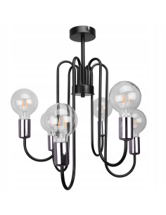 Lampa wisząca EDISON w chromie - nowoczesny żyrandol o unikalnym designie do loftowych i klasycznych wnętrz