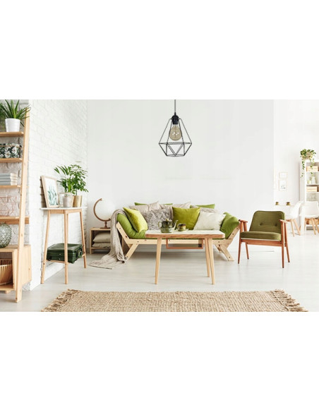 Lampa wisząca minimalistyczna EDISON E27 z metalowym kloszem – eleganckie oświetlenie do biura i jadalni