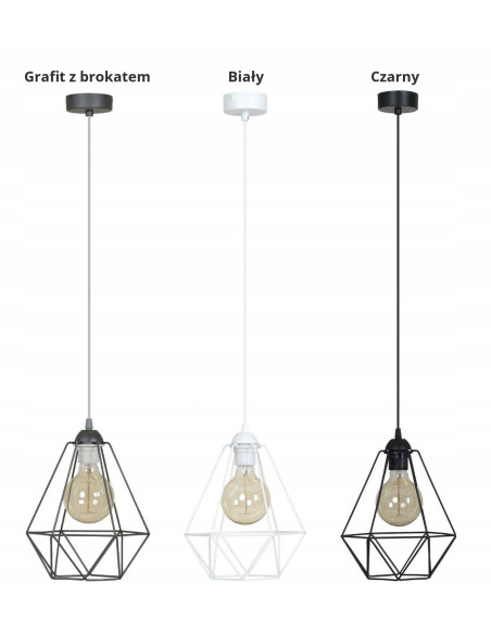 Lampa wisząca minimalistyczna EDISON E27 z metalowym kloszem – eleganckie oświetlenie do biura i jadalni