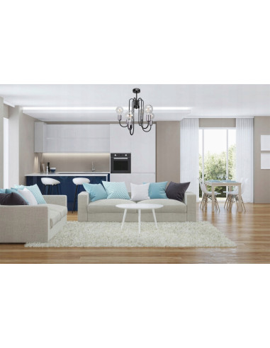 Lampa wisząca EDISON w chromie - nowoczesny żyrandol o unikalnym designie do loftowych i klasycznych wnętrz