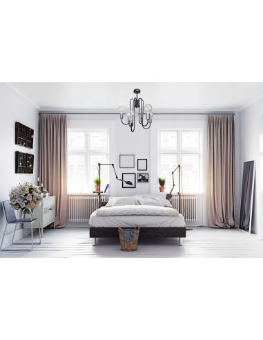 Lampa wisząca EDISON w chromie - nowoczesny żyrandol o unikalnym designie do loftowych i klasycznych wnętrz