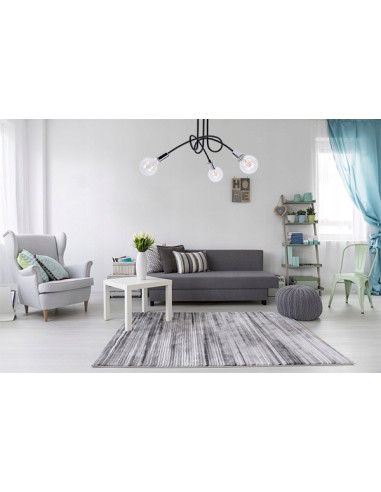 Lampa sufitowa EDISON 60W w kolorze chromowanym, minimalistyczna, idealna do salonu, sypialni i kuchni.