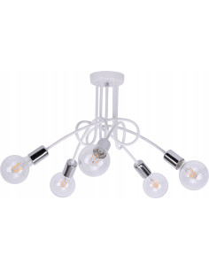 Lampa sufitowa EDISON w stylu loft z chromowanym wykończeniem - nowoczesne oświetlenie do salonu i jadalni 2