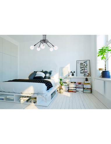 Lampa sufitowa EDISON w stylu loft z chromowanym wykończeniem - nowoczesne oświetlenie do salonu i jadalni