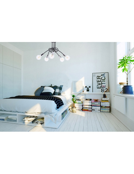 Lampa sufitowa EDISON w stylu loft z chromowanym wykończeniem - nowoczesne oświetlenie do salonu i jadalni