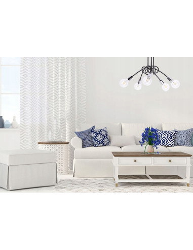 Lampa sufitowa EDISON w stylu loft z chromowanym wykończeniem - nowoczesne oświetlenie do salonu i jadalni