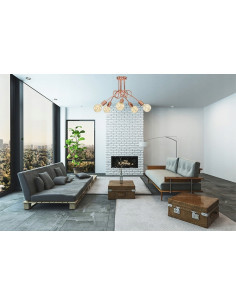 Lampa sufitowa EDISON 5-punktowa w miedzi – nowoczesny styl do sypialni, salonu oraz biura. Elegancja i funkcjonalność. 2