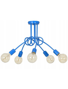Nowoczesny Żyrandol EDISON E27 z Ozdobnym Supłem - Stylowy Element Dekoracyjny do Wnętrz w Różnorodnych Kolorach