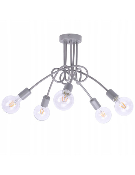 Nowoczesny Żyrandol EDISON E27 z Ozdobnym Supłem - Stylowy Element Dekoracyjny do Wnętrz w Różnorodnych Kolorach