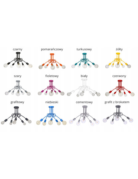 Nowoczesny Żyrandol EDISON E27 z Ozdobnym Supłem - Stylowy Element Dekoracyjny do Wnętrz w Różnorodnych Kolorach
