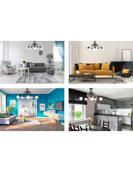 Nowoczesny Żyrandol EDISON E27 z Ozdobnym Supłem - Stylowy Element Dekoracyjny do Wnętrz w Różnorodnych Kolorach