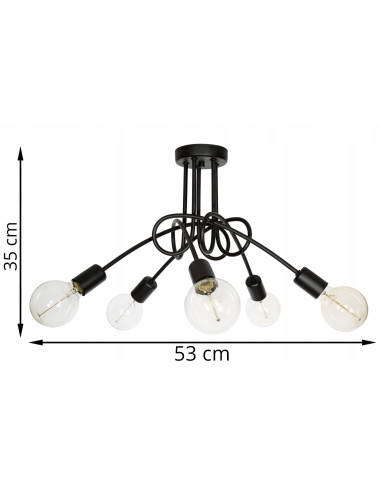 Nowoczesny Żyrandol EDISON E27 z Ozdobnym Supłem - Stylowy Element Dekoracyjny do Wnętrz w Różnorodnych Kolorach