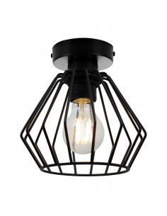 Plafon loftowy NUVOLA z czarnym kloszem druciakowym, 18 cm, marki Light Home do nowoczesnych wnętrz