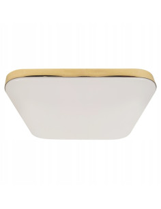 Lampa sufitowa NEMO 17W LED w bieli i złocie, nowoczesna, kwadratowa, IP44 do salonu i sypialni