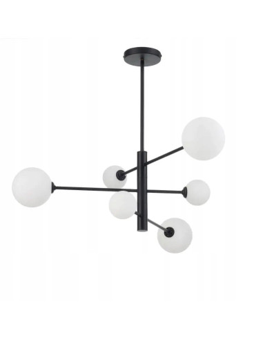 Lampa sufitowa DORADO 6 – nowoczesna z regulowanym oświetleniem, elegancka czarna konstrukcja do każdego wnętrza.