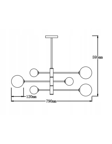 Lampa sufitowa DORADO 6 – nowoczesna z regulowanym oświetleniem, elegancka czarna konstrukcja do każdego wnętrza.