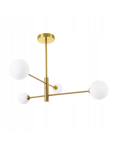 Lampa sufitowa DORADO z regulowanymi kulami - nowoczesne oświetlenie 4-punktowe do eleganckich wnętrz