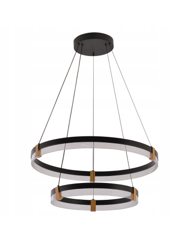 Lampa wisząca LED Plum 2 - czarny metal, regulowana barwa światła, nowoczesny design do biura i wnętrz.