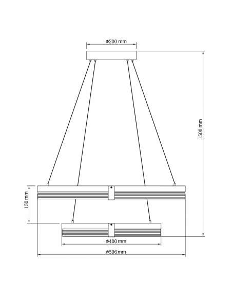 Lampa wisząca LED Plum 2 - czarny metal, regulowana barwa światła, nowoczesny design do biura i wnętrz.