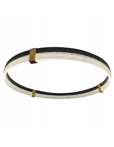 Lampa wisząca LED Ring Plum z akcentami złota – nowoczesne oświetlenie do biura i eleganckich wnętrz