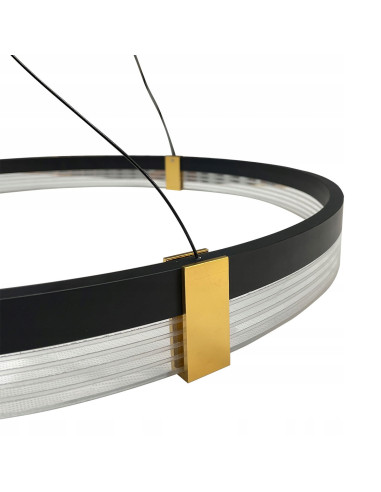 Lampa wisząca LED Ring Plum z akcentami złota – nowoczesne oświetlenie do biura i eleganckich wnętrz