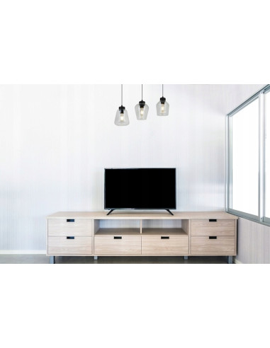 Lampa wisząca RIJEKA z 3 kloszami - eleganckie i regulowane oświetlenie do jadalni i biura