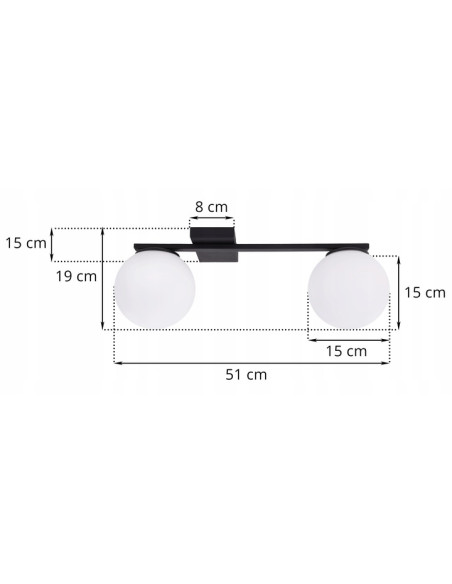 Elegancki plafon ALTA z białymi kloszami - nowoczesna lampa sufitowa do biura, salonu i innych wnętrz