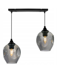 Lampa wisząca PRAGA 2-punktowa z okrągłymi kloszami - elegancki design do jadalni i biura w nowoczesnym stylu 2