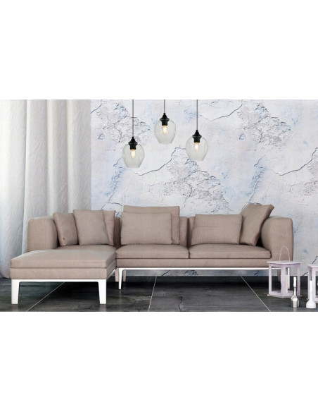 Lampa wisząca PRAGA z 3 dymionymi kloszami – nowoczesny design w czerni i szarości do eleganckich wnętrz