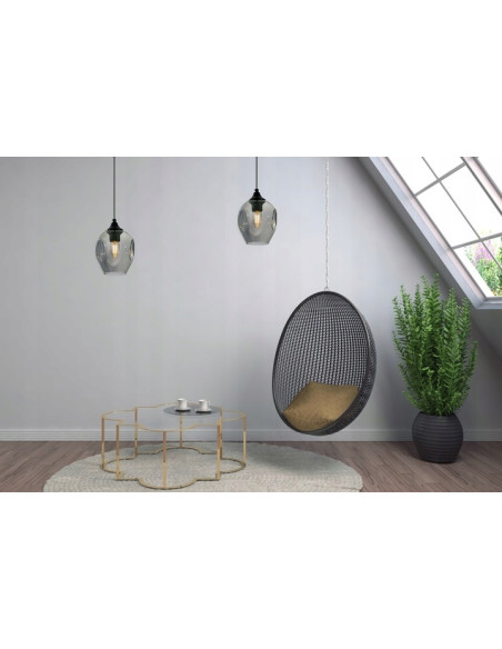 Lampa wisząca PRAGA 2-punktowa z okrągłymi kloszami - elegancki design do jadalni i biura w nowoczesnym stylu