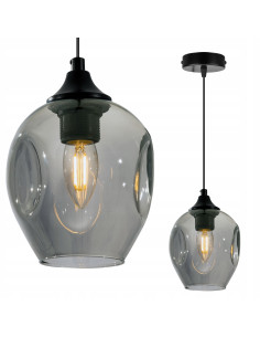 Nowoczesna lampa wisząca Praga z transparentnym kloszem – elegancka do biura, jadalni, salonu i sypialni 2