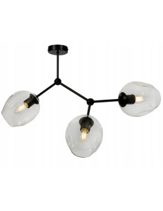 Lampa sufitowa Praga z 4 dymionymi kloszami - nowoczesna plafoniera do biura, salonu i jadalni