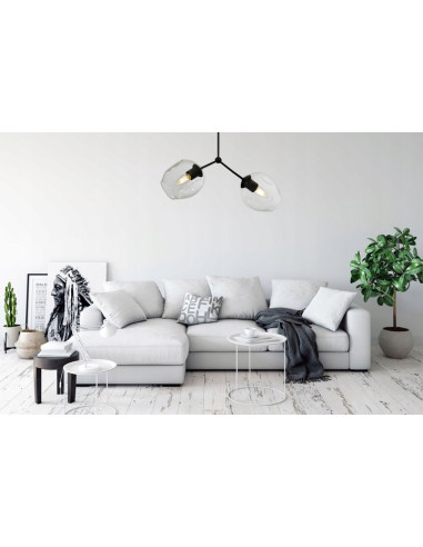 Plafon loftowy Praga Dna z transparentnymi kloszami - elegancka lampa sufitowa od Light Home