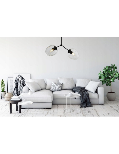 Plafon loftowy Praga Dna z transparentnymi kloszami - elegancka lampa sufitowa od Light Home